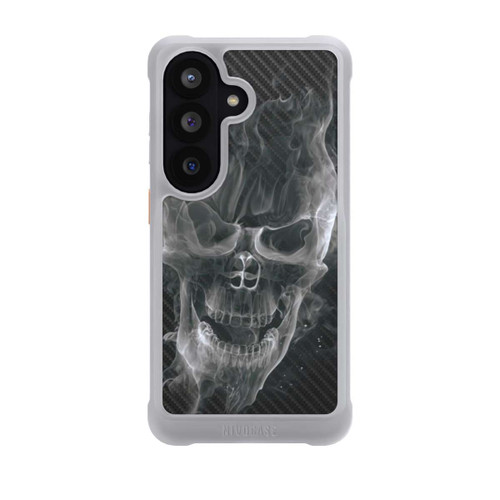 Samsung Galaxy S26 NIVOmax rauchender Totenkopf Carbon