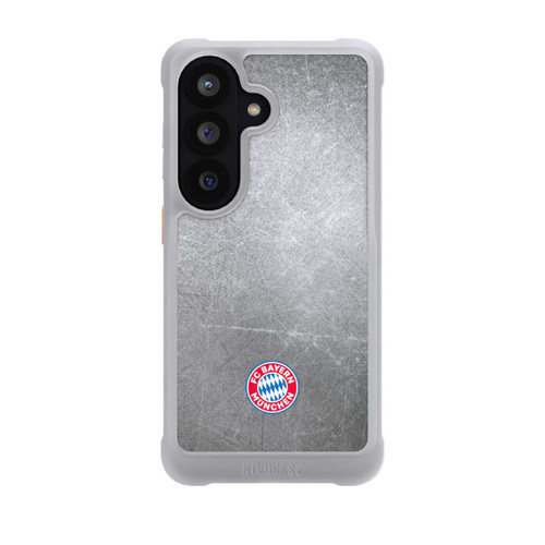 Samsung Galaxy S26 NIVOmax Logo FCB Classique Petit - Coloré sur Fond Métallique