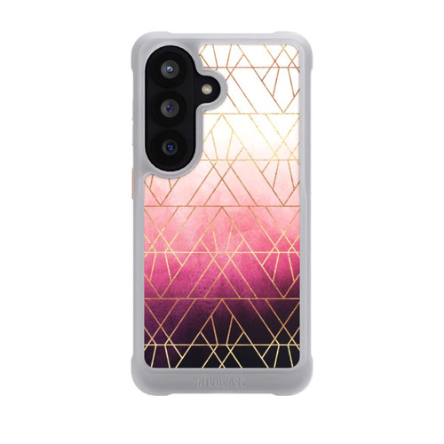 Samsung Galaxy S26 NIVOmax Pink Ombre Dreiecke Golddruck