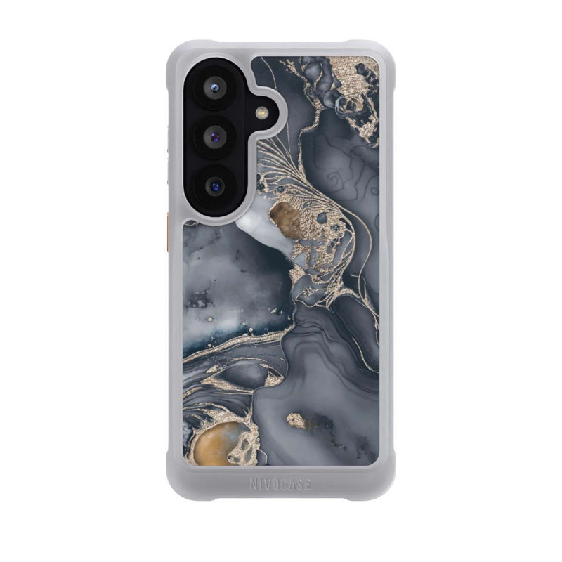 Galaxy S26 NIVOmax Alcohol Ink Gold Grau mit KI