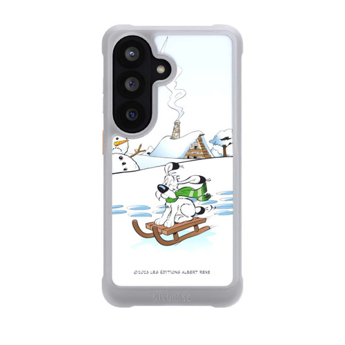 Samsung Galaxy S26 NIVOmax Idefix fährt Schlitten