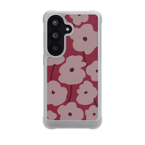 Samsung Galaxy S26 NIVOmax Minimalistische Blumen Bordeaux