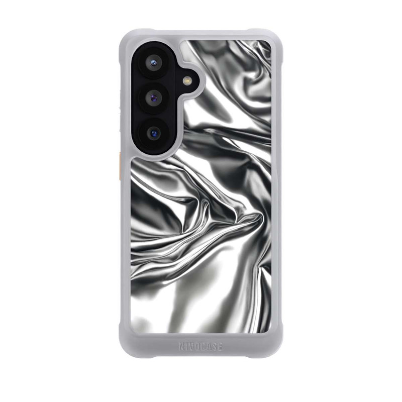 Galaxy S26 NIVOmax Glänzeder Chrome Silber Stoff mit KI
