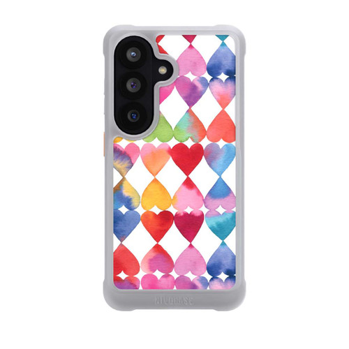Samsung Galaxy S26 NIVOmax Colorful Watercolor Hearts Pattern