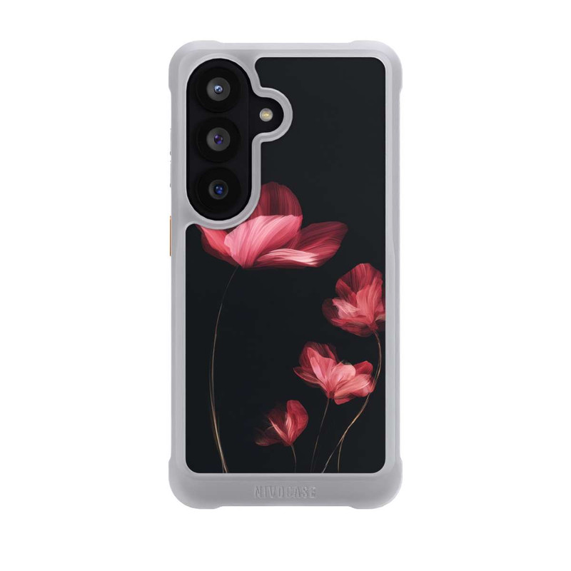 Galaxy S26 NIVOmax Burgunder Blüten schwarz