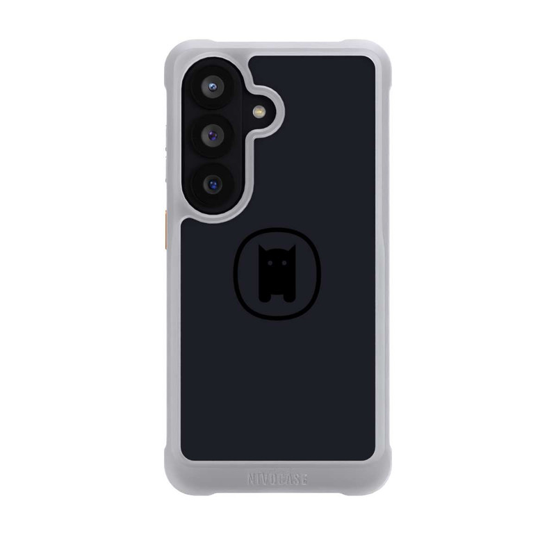 Galaxy S26 NIVOmax Nivocase Logo Gross Schwarz Grau 