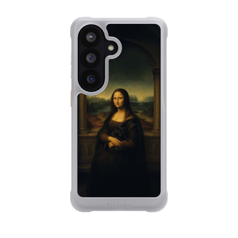 Galaxy S26 NIVOmax Mona Lisa von Leonardo da Vinci mit schwarzer Katze mit KI