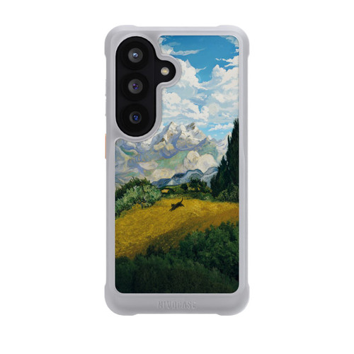 Samsung Galaxy S26 NIVOmax Weizenfeld mit Zypressen von van Gogh mit Katze mit KI