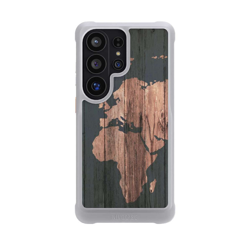 Galaxy S26 Ultra NIVOmax Wooden World Map