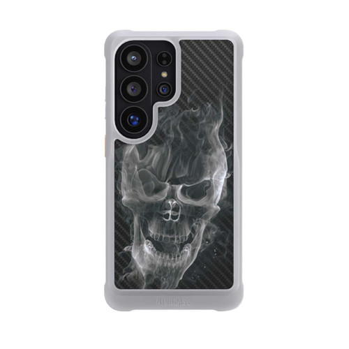 Samsung Galaxy S26 Ultra NIVOmax rauchender Totenkopf Carbon