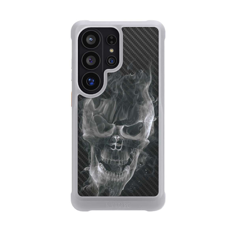 Galaxy S26 Ultra NIVOmax rauchender Totenkopf Carbon