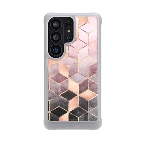 Samsung Galaxy S26 Ultra NIVOmax Pink-grauer Farbverlauf Würfel Druck