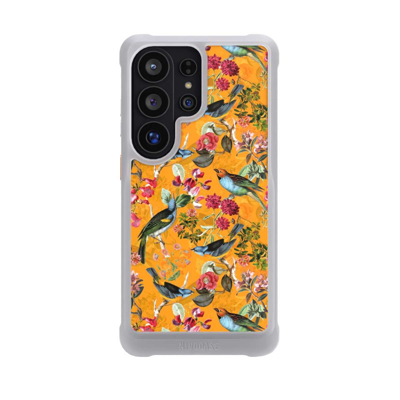 Galaxy S26 Ultra NIVOmax Tapete mit Vögeln und Blumen
