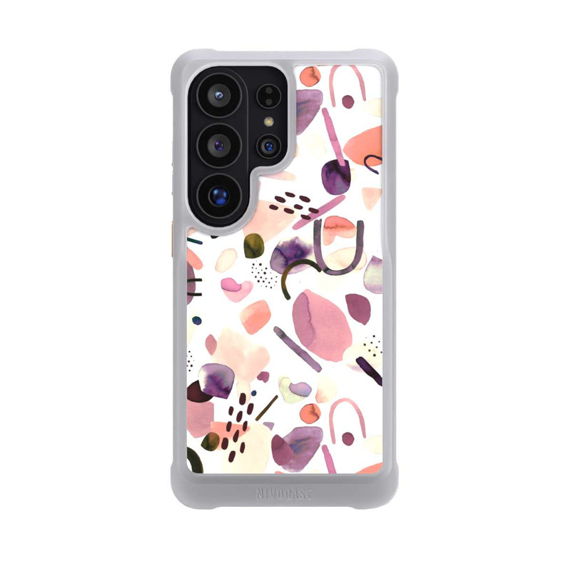 Galaxy S26 Ultra NIVOmax Aquarelle Formes abstraites Mauve