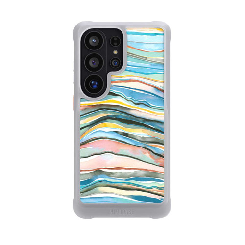 Samsung Galaxy S26 Ultra NIVOmax Couches d'agate aquarelle bleues