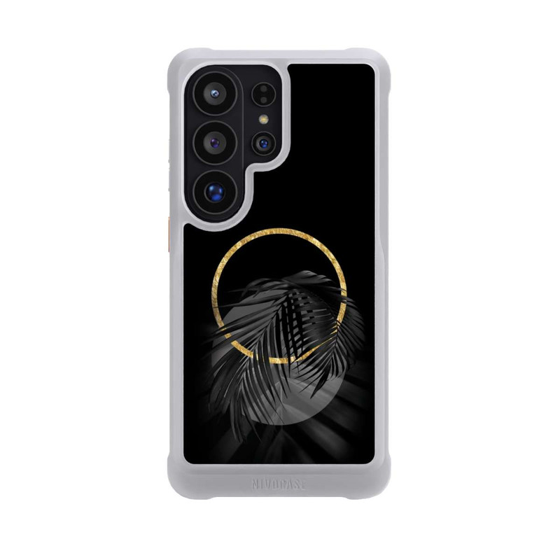 Galaxy S26 Ultra NIVOmax tropische Blätter schwarz
