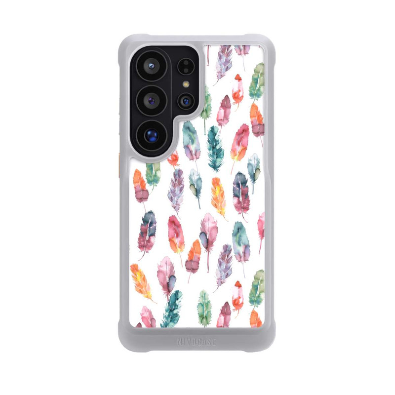 Galaxy S26 Ultra NIVOmax Boho Watercolor Feathers