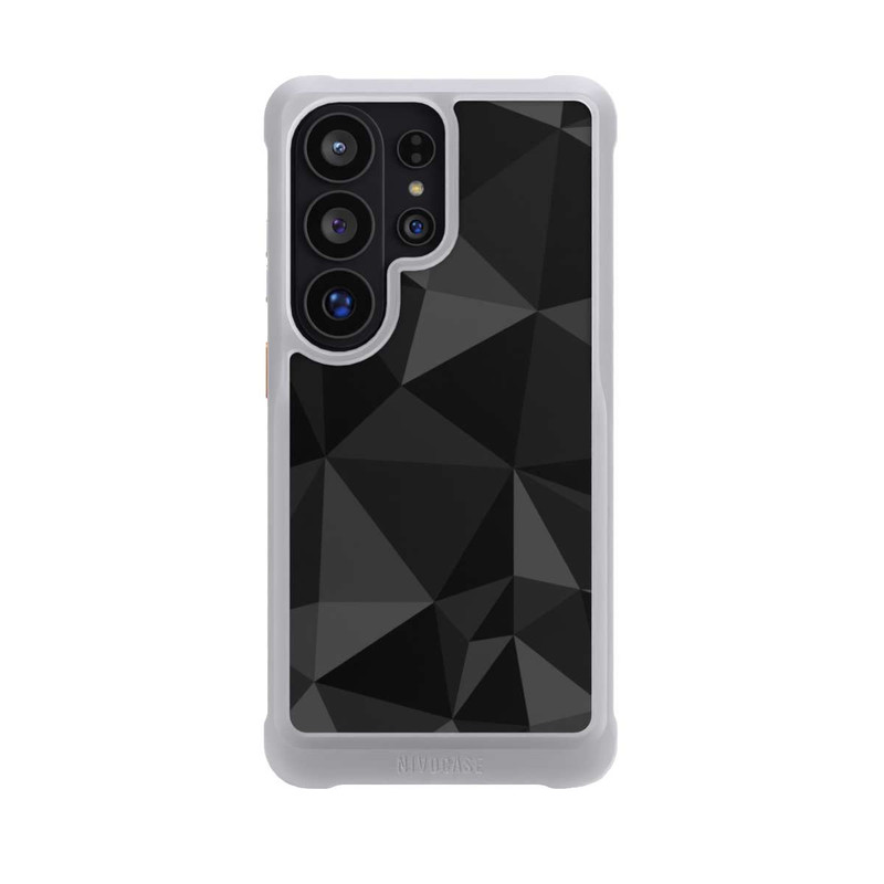 Galaxy S26 Ultra NIVOmax Polygonmuster schwarz