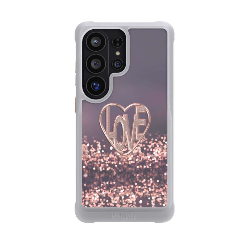 Galaxy S26 Ultra NIVOmax LOVE Glitzerrosa