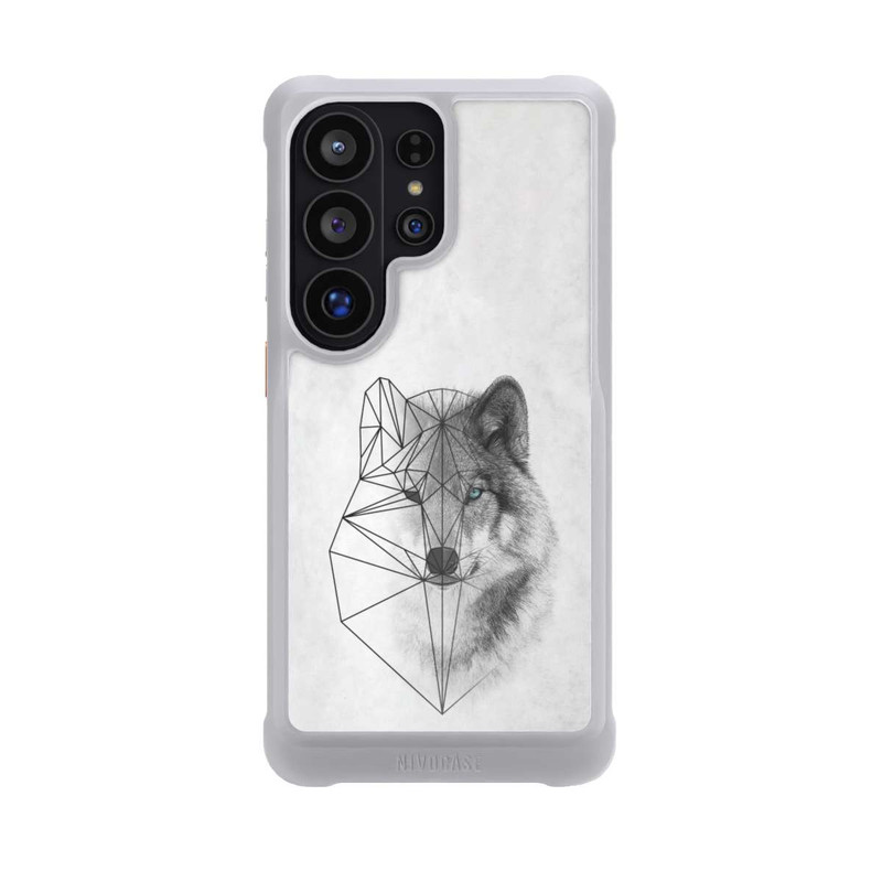 Galaxy S26 Ultra NIVOmax Polygonaler Wolf