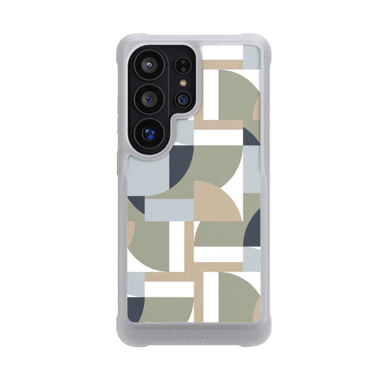 Galaxy S26 Ultra NIVOmax Futuristic Bauhaus Polygons Beige