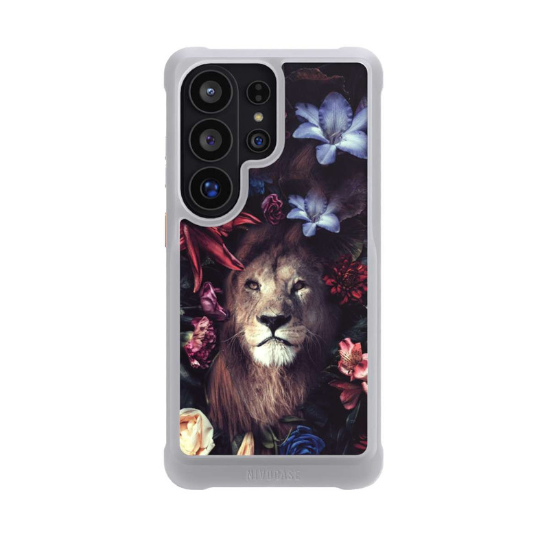 Galaxy S26 Ultra NIVOmax Löwe Blumenrahmen