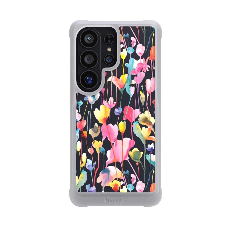 Galaxy S26 Ultra NIVOmax Fleurs sauvages Noir