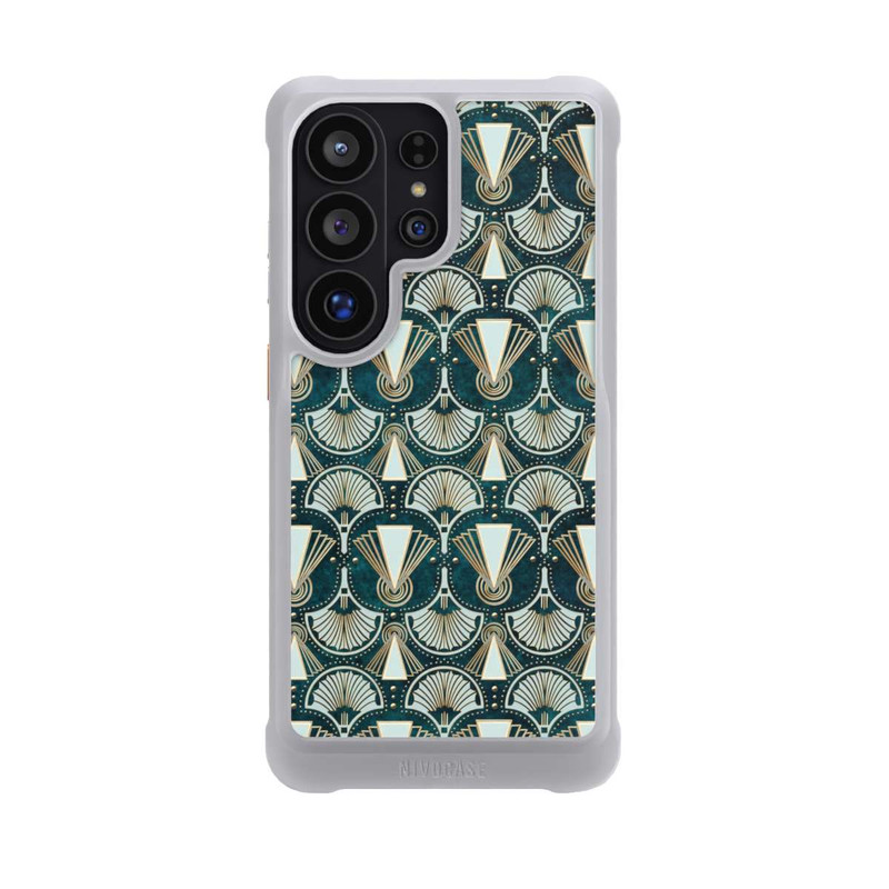Galaxy S26 Ultra NIVOmax Art Deco Green Pattern