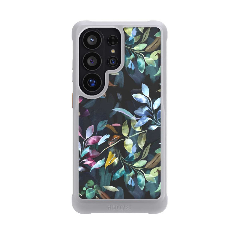 Galaxy S26 Ultra NIVOmax Watercolor Mystic Leaves Black