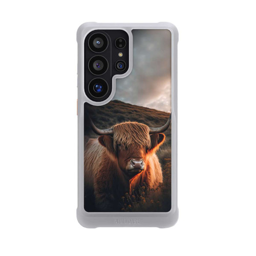 Samsung Galaxy S26 Ultra NIVOmax Vache Highland avec de grandes cornes avec IA