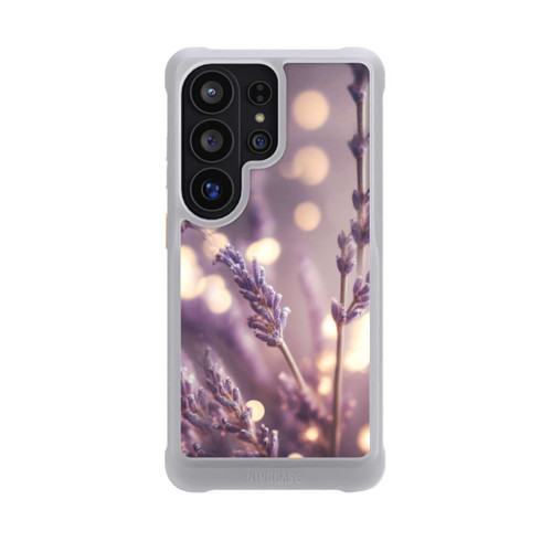 Samsung Galaxy S26 Ultra NIVOmax Lavande en gros plan avec IA