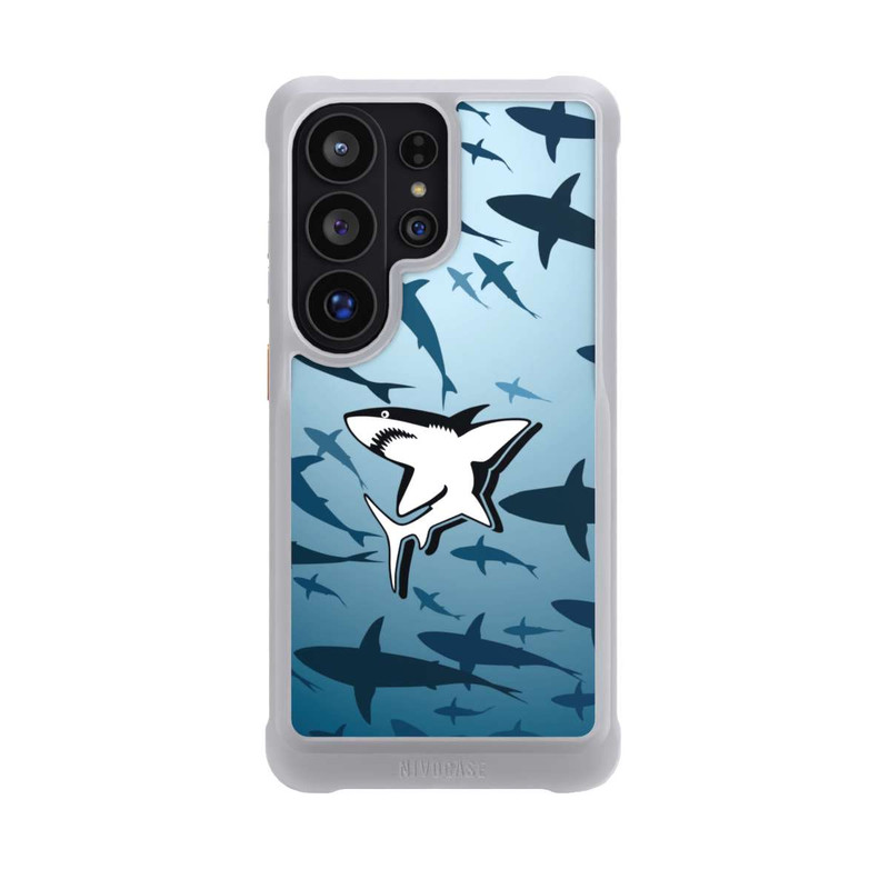 Galaxy S26 Ultra NIVOmax Haie Muster Blau