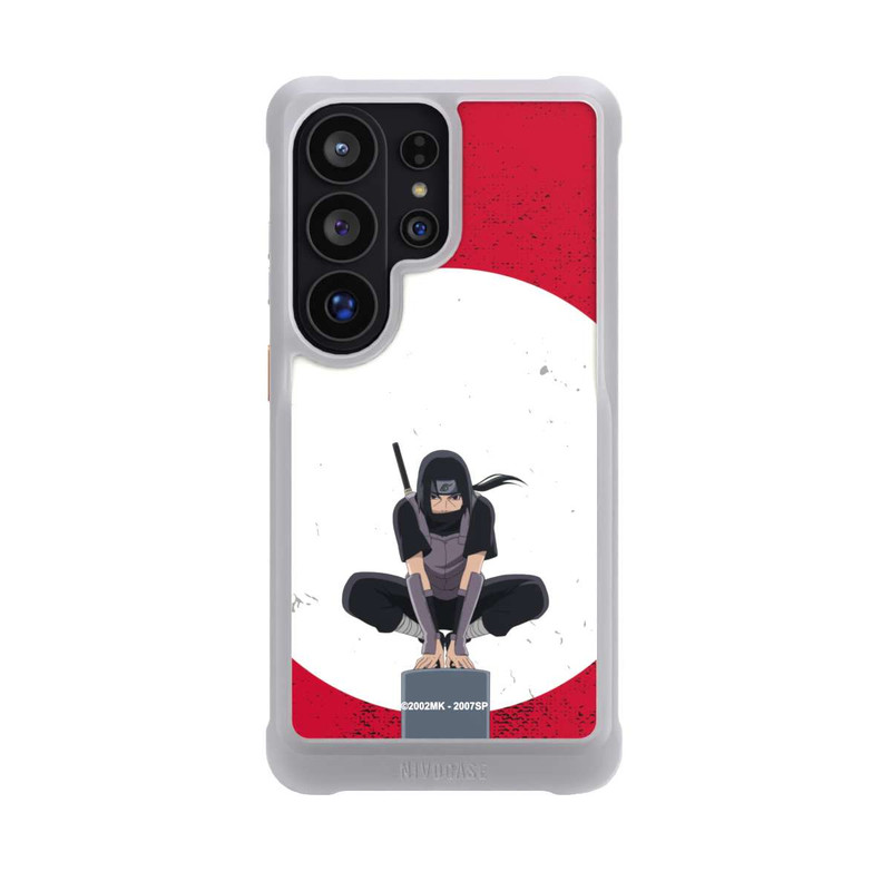 Galaxy S26 Ultra NIVOmax Itachi Uchiha Symbol Roter Hintergrund