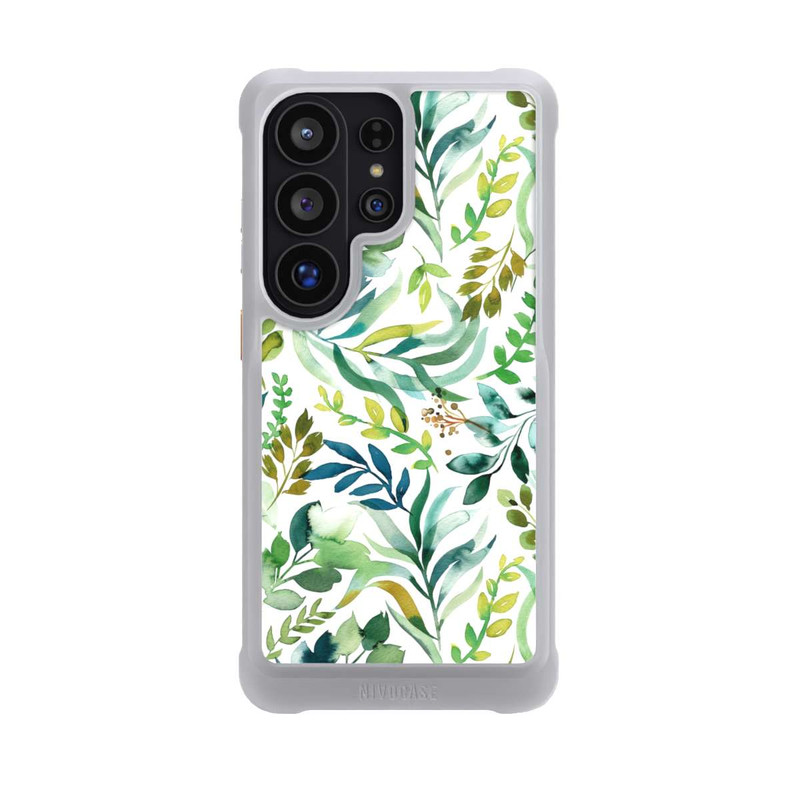 Galaxy S26 Ultra NIVOmax Aquarell Palmenblätter Botanisch Grün