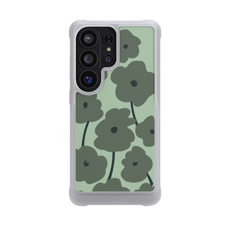 Galaxy S26 Ultra NIVOmax Fleurs Minimalistes Vertes