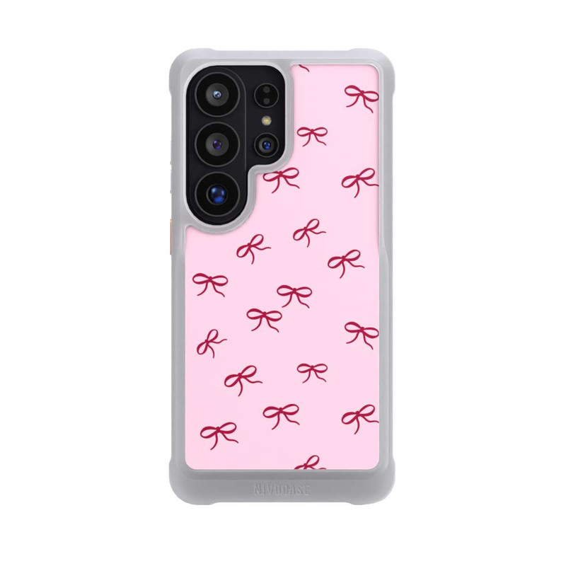 Galaxy S26 Ultra NIVOmax Schleifen Muster Rot Pink