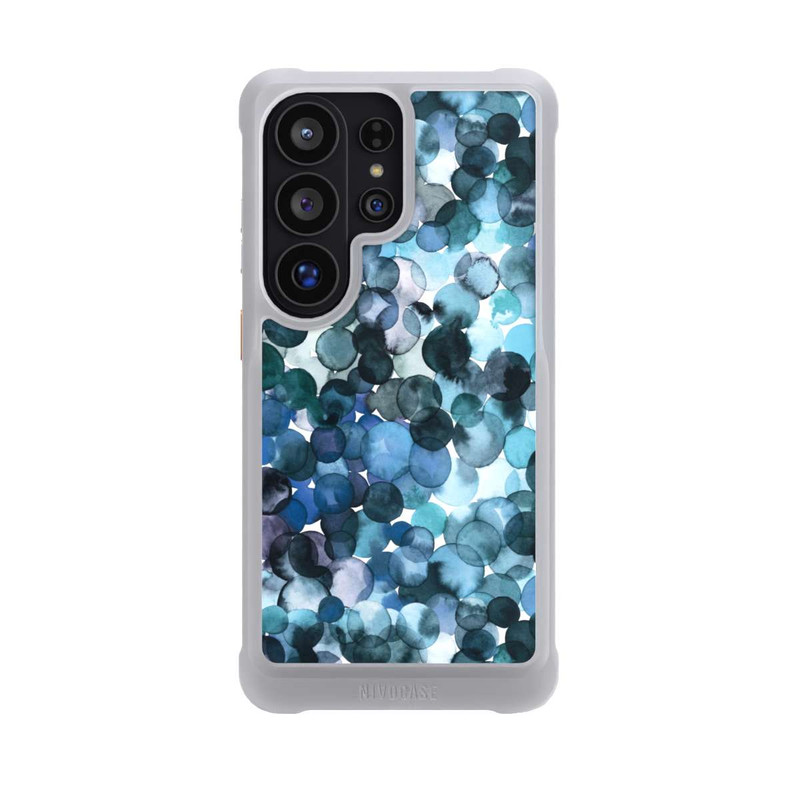 Galaxy S26 Ultra NIVOmax Watercolor Dots Blue Pattern