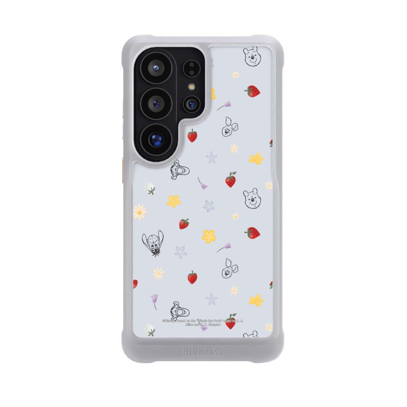 Galaxy S26 Ultra NIVOmax Winnie Puuh und Freunde Erdbeer Muster Blau