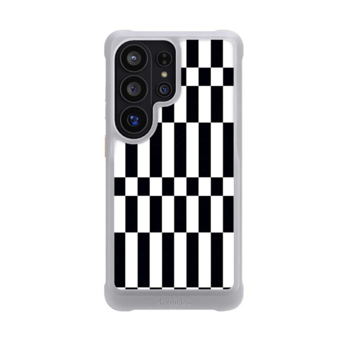 Samsung Galaxy S26 Ultra NIVOmax Checked Abstract Bold Black and White Color Block