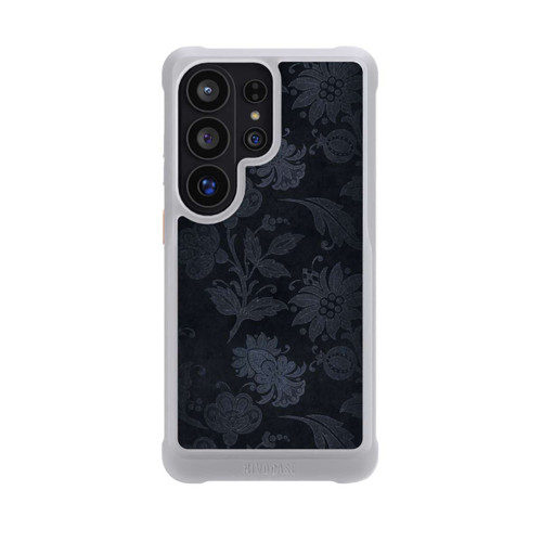 Samsung Galaxy S26 Ultra NIVOmax  Silberne Blumen auf Samt