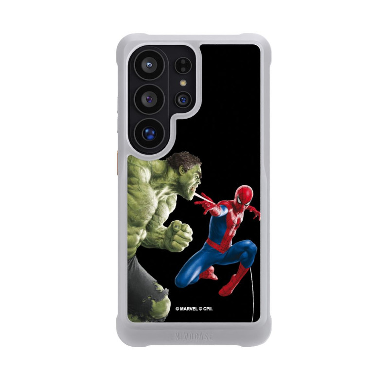 Galaxy S26 Ultra NIVOmax Spider-Man affronte Hulk