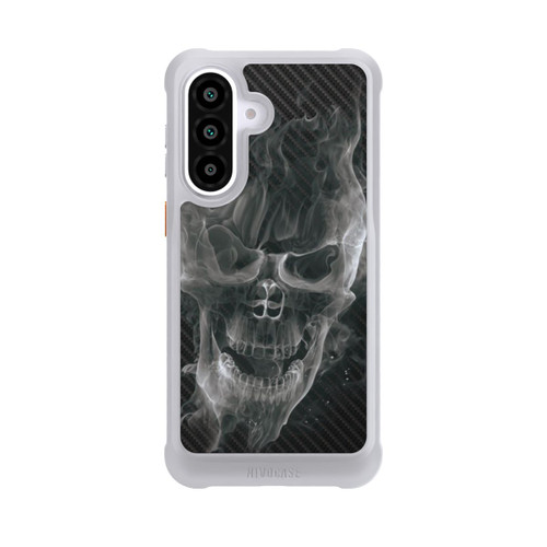 Samsung Galaxy A57 5G NIVOmax rauchender Totenkopf Carbon
