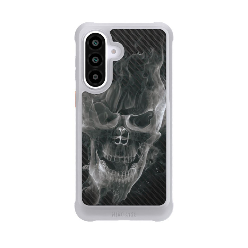 Galaxy A57 5G NIVOmax rauchender Totenkopf Carbon