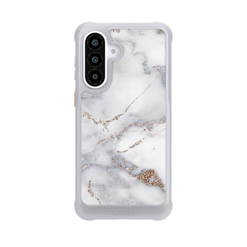 Samsung Galaxy A57 5G NIVOmax Silberglitzer Marmorlook