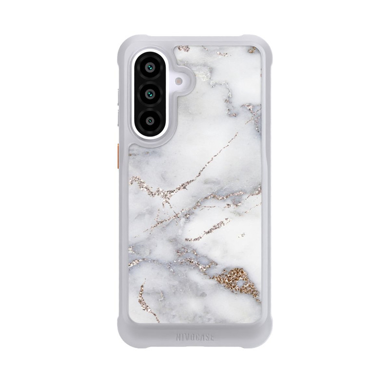 Galaxy A57 5G NIVOmax Silberglitzer Marmorlook