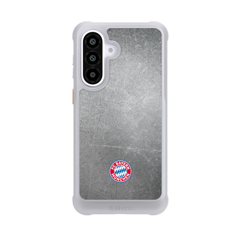 Galaxy A57 5G NIVOmax Logo FCB Classique Petit - Coloré sur Fond Métallique