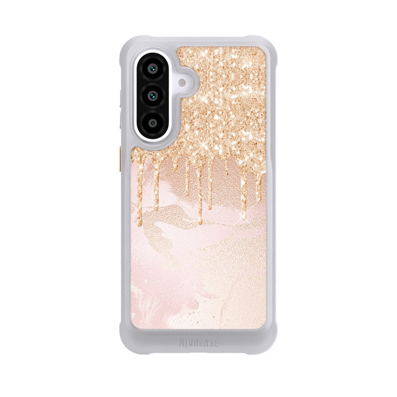 Galaxy A57 5G NIVOmax Rosegold Glitter Droplet Look