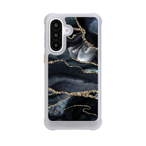 Samsung Galaxy A57 5G NIVOmax Dunkler Marmor Gold Glitzerlook