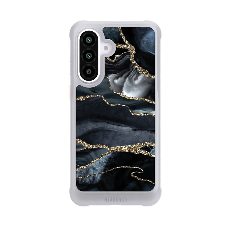 Galaxy A57 5G NIVOmax Dark Marble Gold Glitter Look