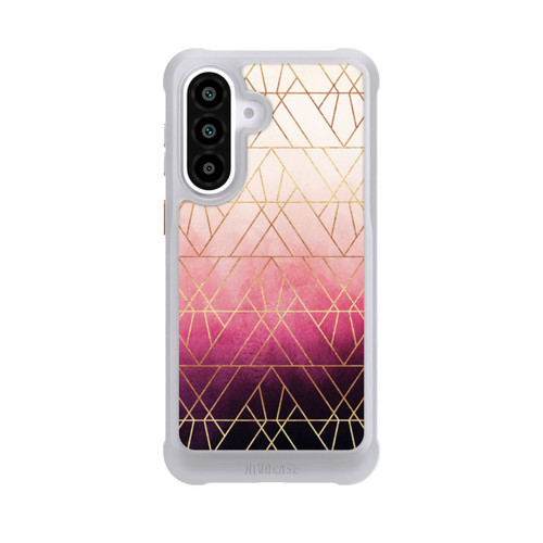 Samsung Galaxy A57 5G NIVOmax Pink Ombre Dreiecke Golddruck
